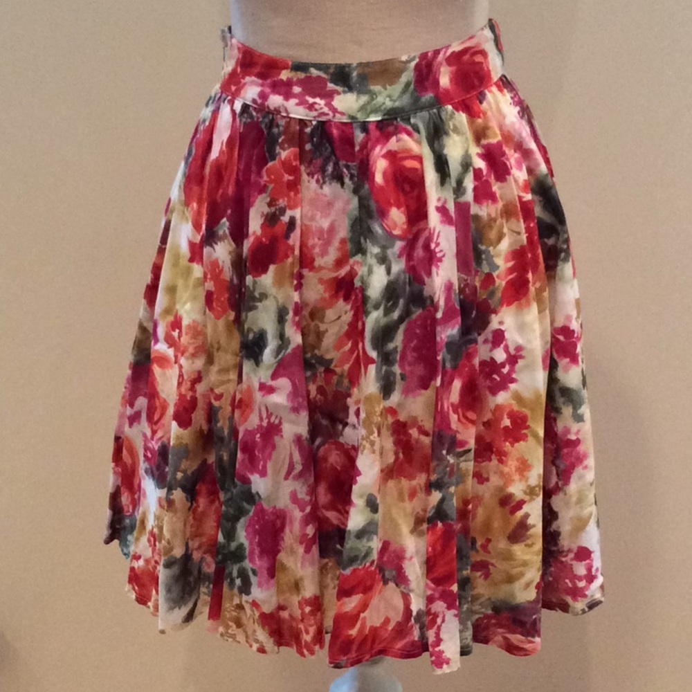 “Watercolor” cotton skirt